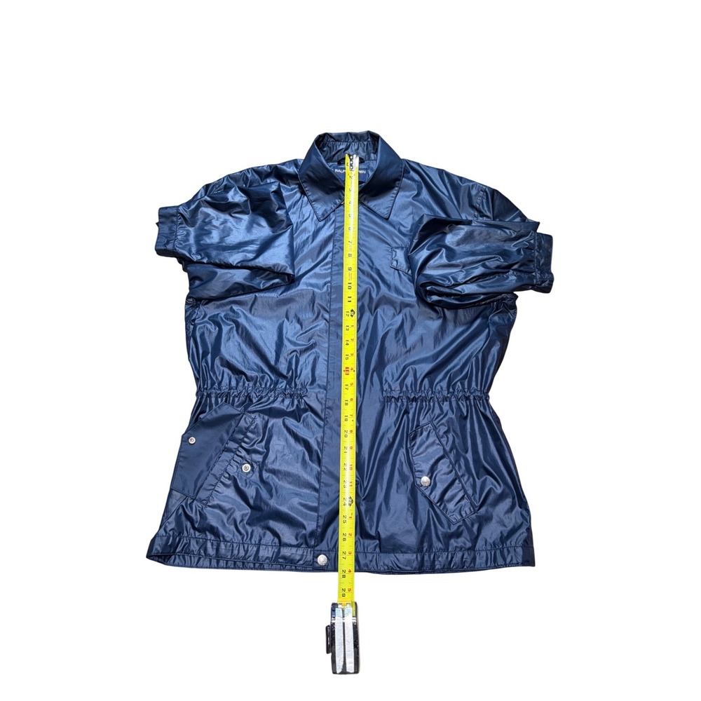 Ralph Lauren Polo Sport Womens Metallic Blue Windbreaker Jacket Size 8 Vintage - Picture 6 of 7